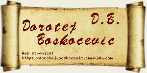 Dorotej Boškoćević vizit kartica